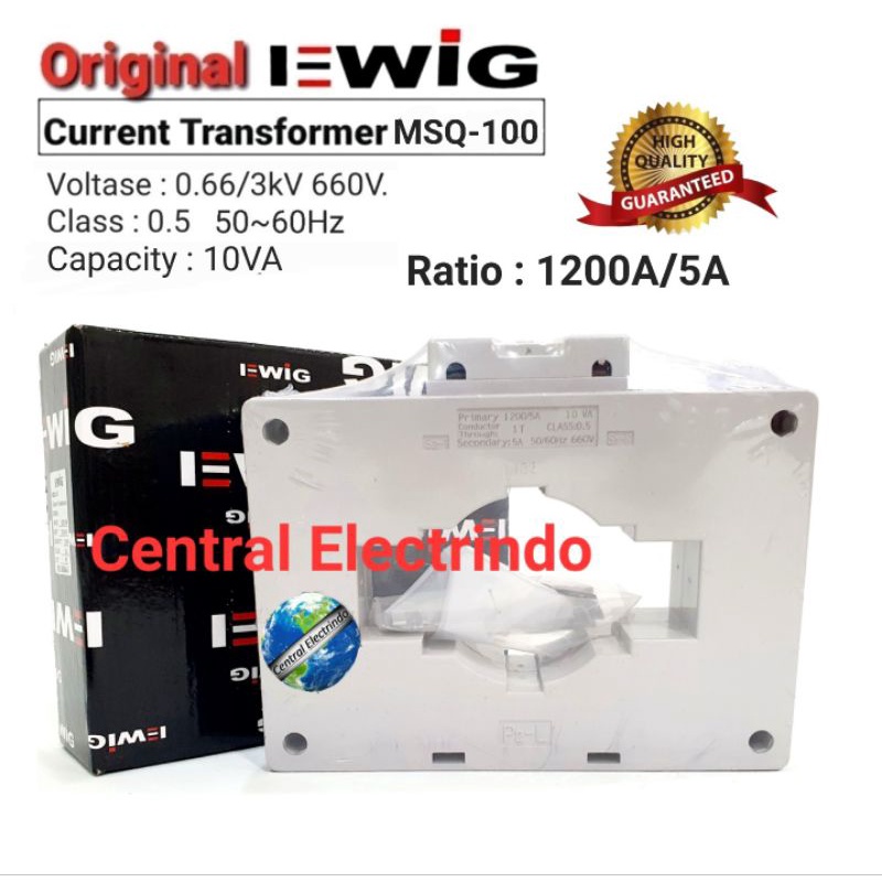 Current Transformer CT MSQ-100 1200A/5A EWIG.