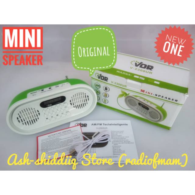 Speaker Bluetooth Portable VDR2300 Murottal Al Quran 100% ORI