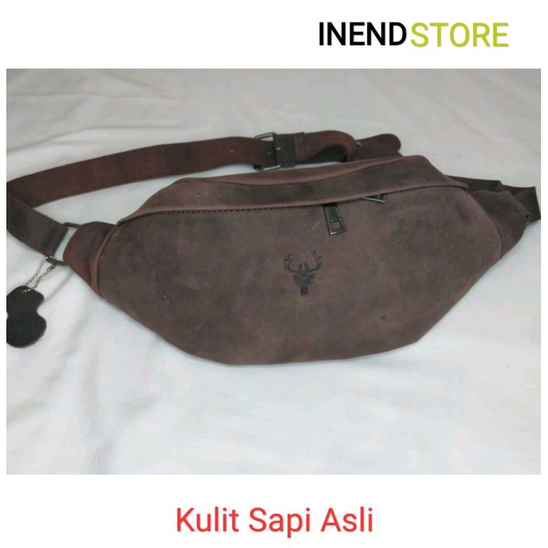 TAS SELEMPANG WAISTBAG WRL 4721E ORIGINAL BERBAHAN KULIT ASLI HANDMADE FULL PREMIUM WAISTBAG KULIT S