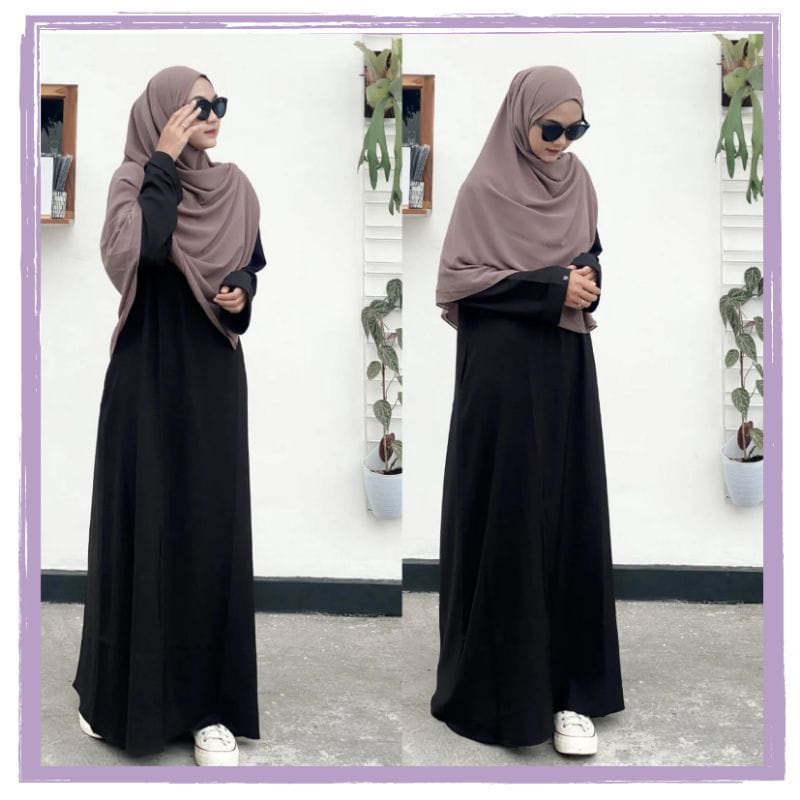 BASIC ABAYA TURKI/ABAYA GAMIS TERBARU WANITA