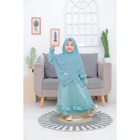 RARA GAMIS DRESS ANAK SATIN KOMBINASI BRUKAT