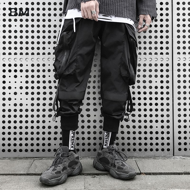 Mens Mode Mode Hip Hop Joggers  Streetwear Techwear Jahitan 