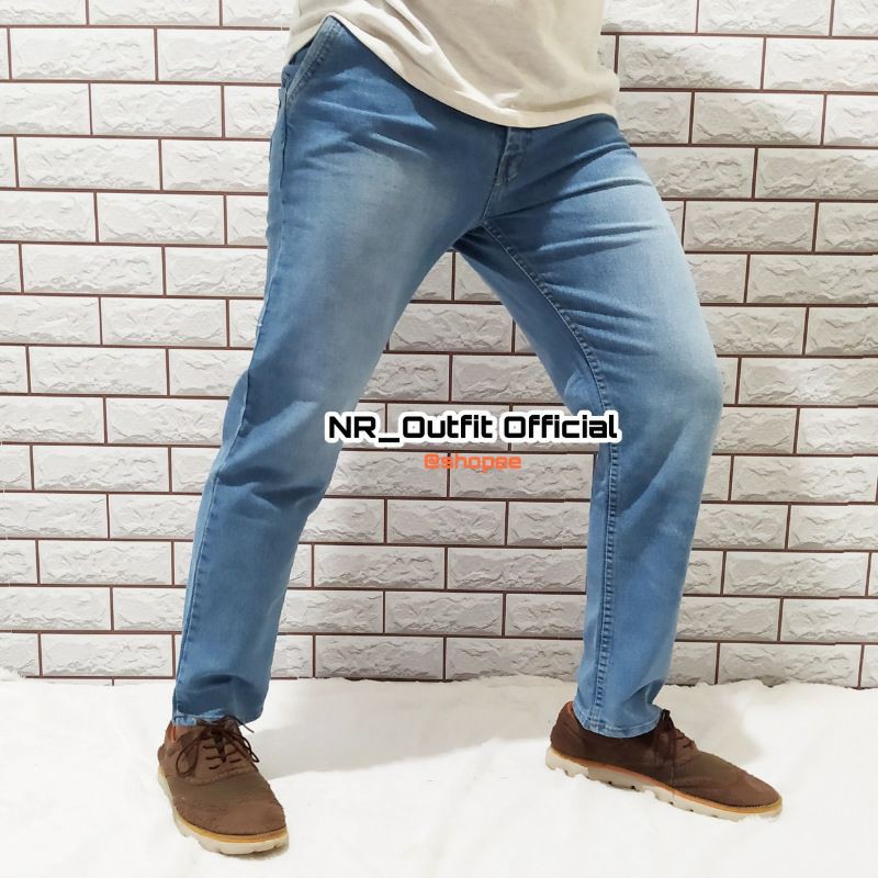 Jeans Panjang Pria Skinny Celana Slim Fit Cowok Super Stretch Size 27-38 NR_Outfit Official COD