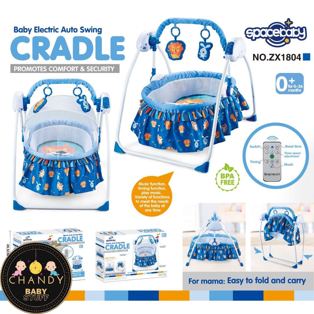 AYUNAN BAYI CRADLE ELECTRIC AUTO SWING ZX 1804 SPACEBABY