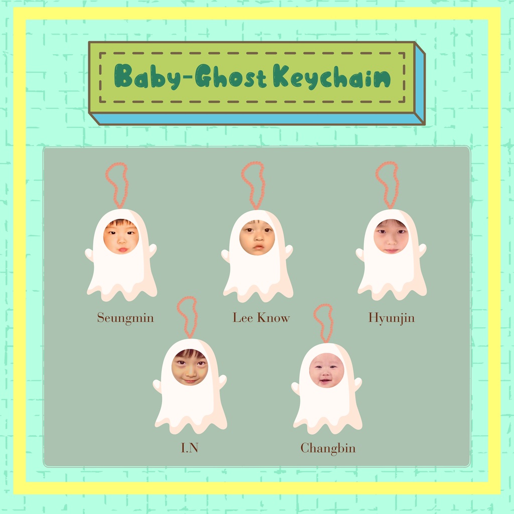 BabyGhost SKZ Keychain (Ball-Chain) - Stray Kids SKZ