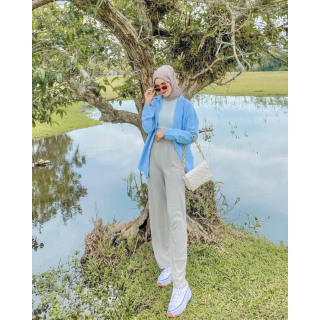 Celana Kulot Knit - Kulot Knit Wanita Tebal - Celana Kulot Higwaist - Celana Kulot Knit Wanita