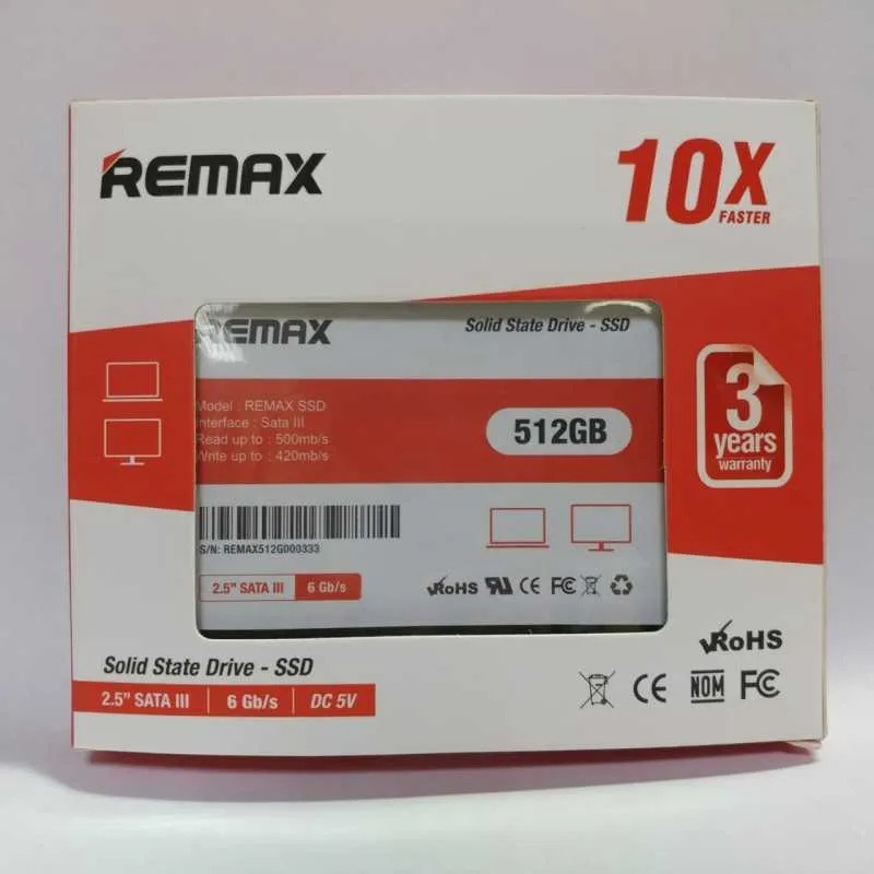 REMAX SSD 512GB Remax 2.5 Inch sata III 3.0 6Gbps