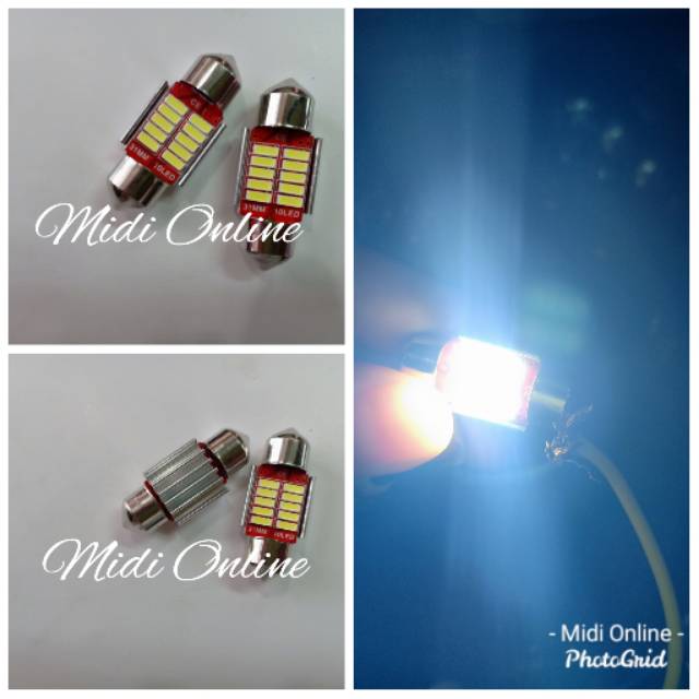 Lampu Plafon Mobil 10 Led - Lampu Led Plafon Mobil - Lampu Plafon Mobil 31MM 10Led