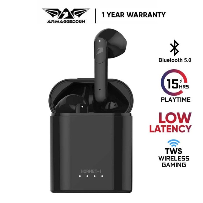 Earphone Armaggeddon Hornet 1 TWS True Gaming Wireless Earbuds Bluetooth 5.0 M1K8 Original Termurah