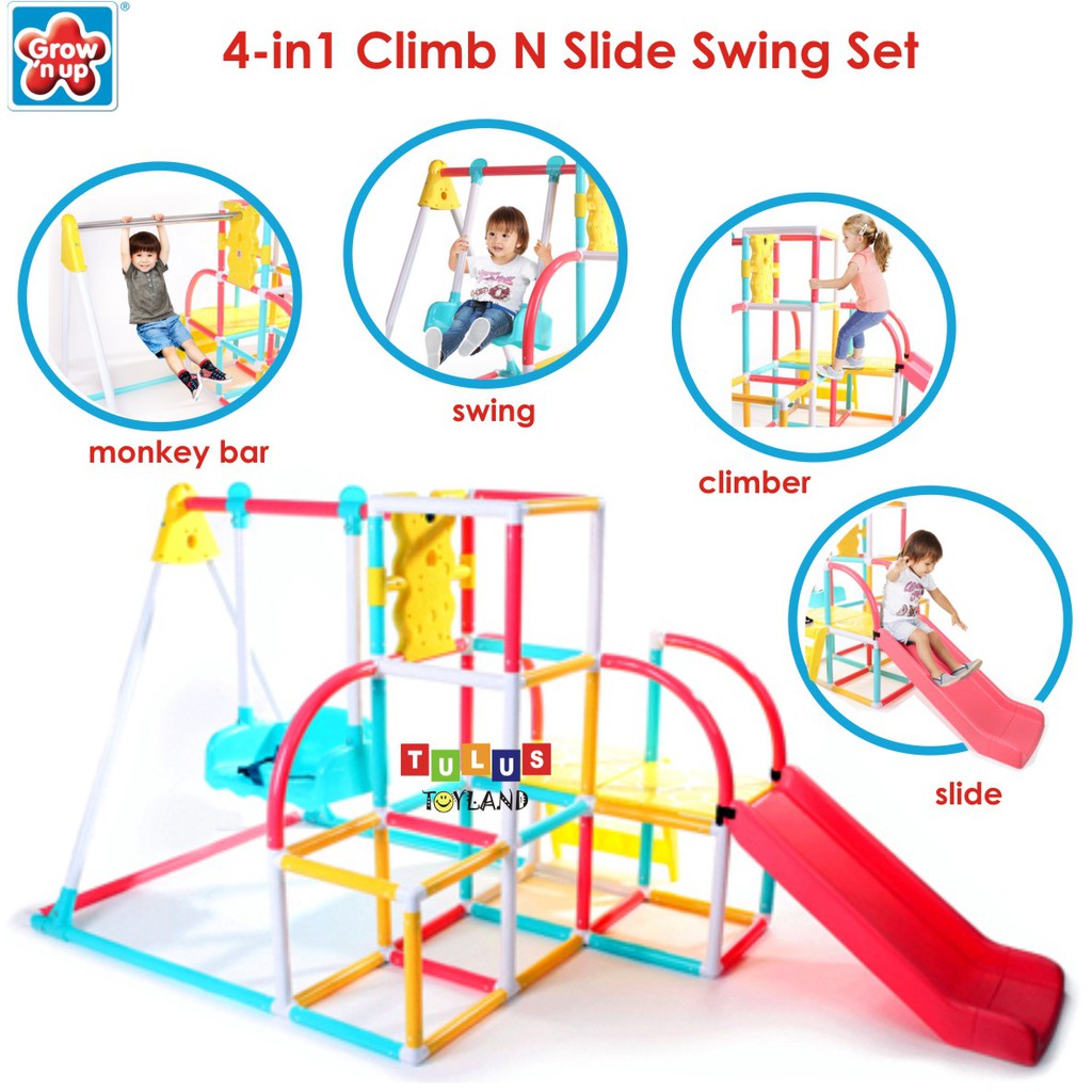 Perosotan Grow n up 4 in 1 climb slide swing monkey bar gymnastic anak Pelosotan Ayunan Seluncuran