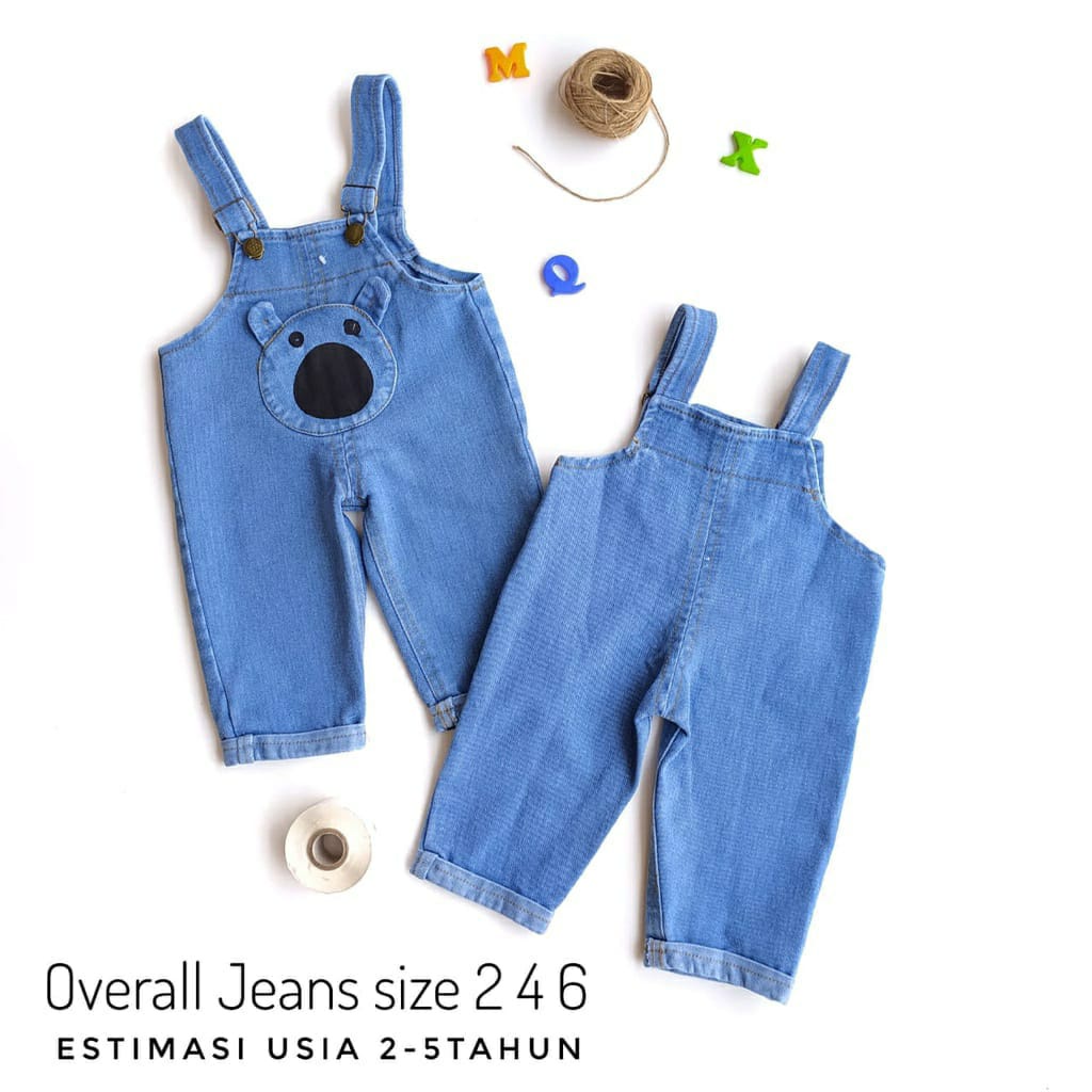 OVERALL JEANS SAKU/OVERALL ANAK/BAJU ANAK UNISEX