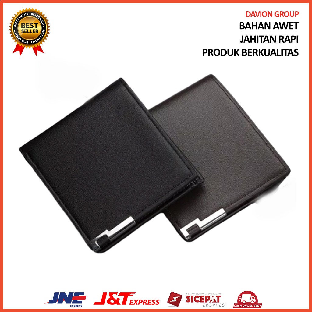 Dompet Pendek Kulit PU Pria Dompet Wanita Murah Import Kekinian Wallet Baellerry Card Holder Lipat