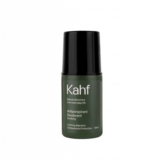 Kahf Soothing Antiperspirant Deodorant Roll On 50 ml - Deodoran Alami Khusus Pria Anti Bakteri Penghilang Bau Ketiak Ketek dan Badan