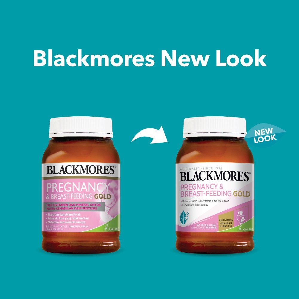 Blackmores Pregnancy &amp; Breast-Feeding Gold 120 Tablet Reformulasi with D3 / 180 Tablet