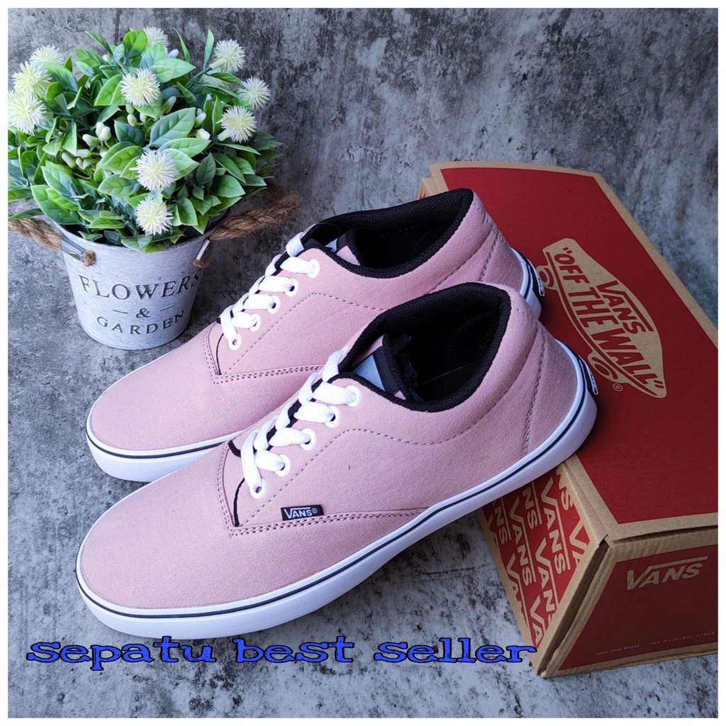 Sepatu wanita Vans_Era Authentic warna peach pink Sepatu sekolah kuliah gaya lucu siap kirim