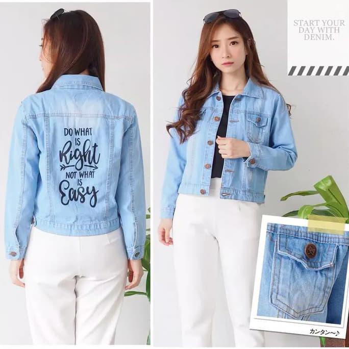 YUK BELI JAKET JEANS WANITA EASY SWEATER CEWEK KEREN OUTFIT