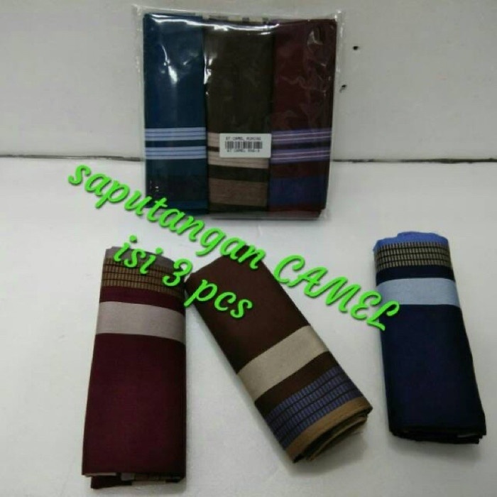 Saputangan Pria Katun CAMEL KUNING isi 3pc