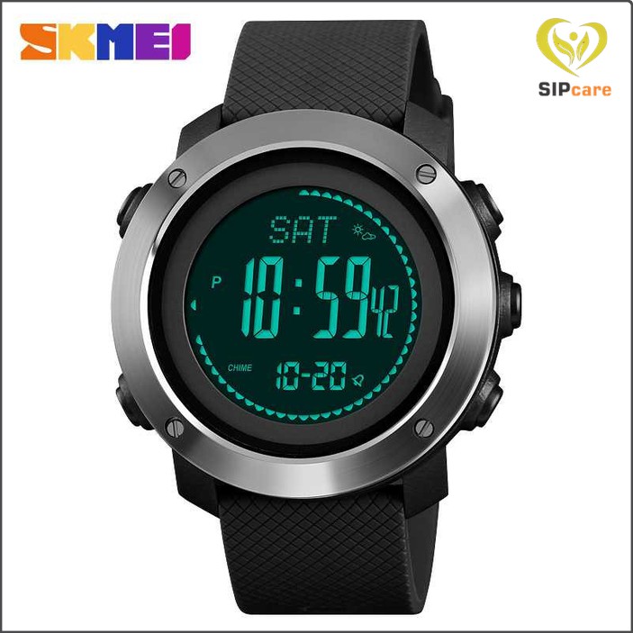 SKMEI Jam Tangan Digital Sporty Pria Pedometer Calorie Compass - 1418
