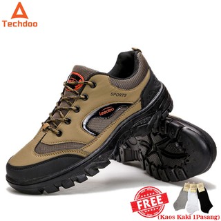 Techdoo Sepatu Sport Gunung Pria Olahraga Outdoor Sepatu Hiking Camping Sneakers MH204