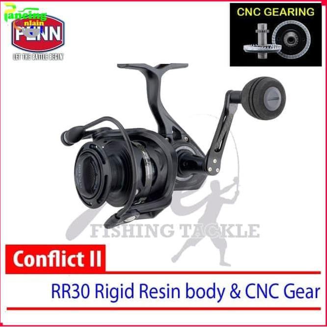 dn3h reel pancing reel penn 5000 conflict ii 5000 spinning alat pancing pen fufx