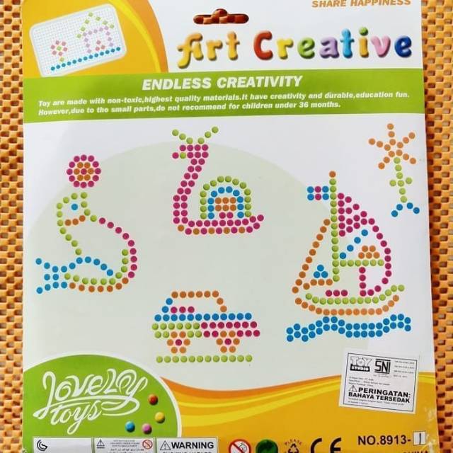 Mainan edukasi anak - mainan paku warna warni