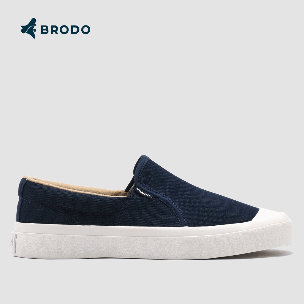 Sneakers Unisex BRODO Vantage V.2 Slip On Navy WS 40 Sepatu Original