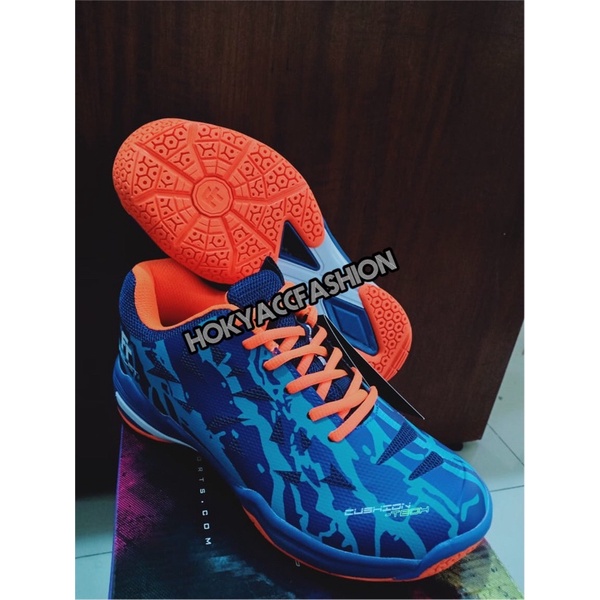 Sepatu Badminton bulutangkis Felet FT Boost 1.0 / Sepatu Felet Ranger Boost Blue Orange Original