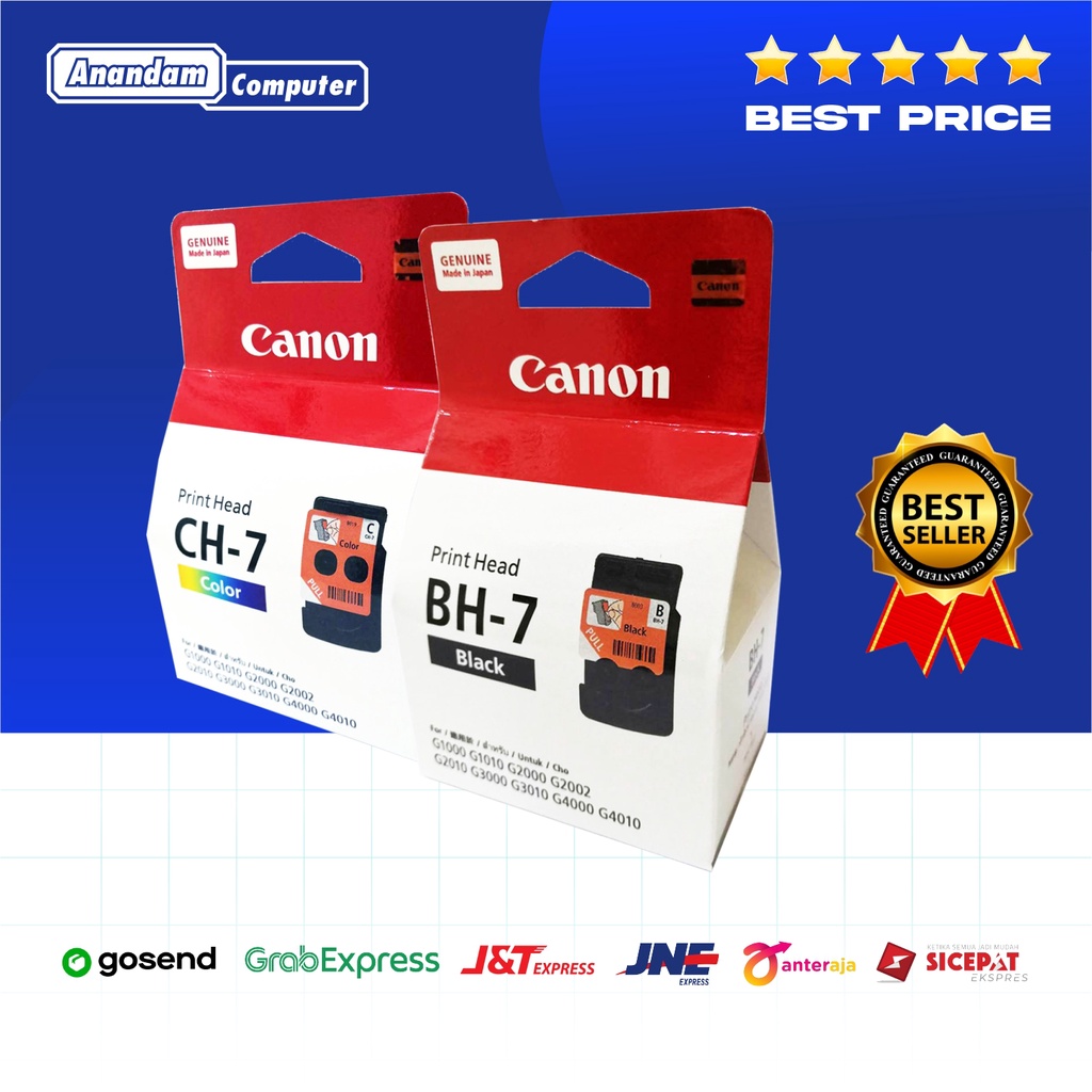 Catridge Printhead Canon CH-7 BH-7 G1010 G2010 G3010 G4010 Black Color Promo Murah