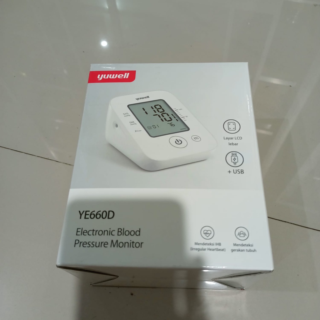 Tensi Digital Yuwell YE 660D / Alat Pengukur Tekanan Tensi Darah Dengan Monitor LCD Plus USB