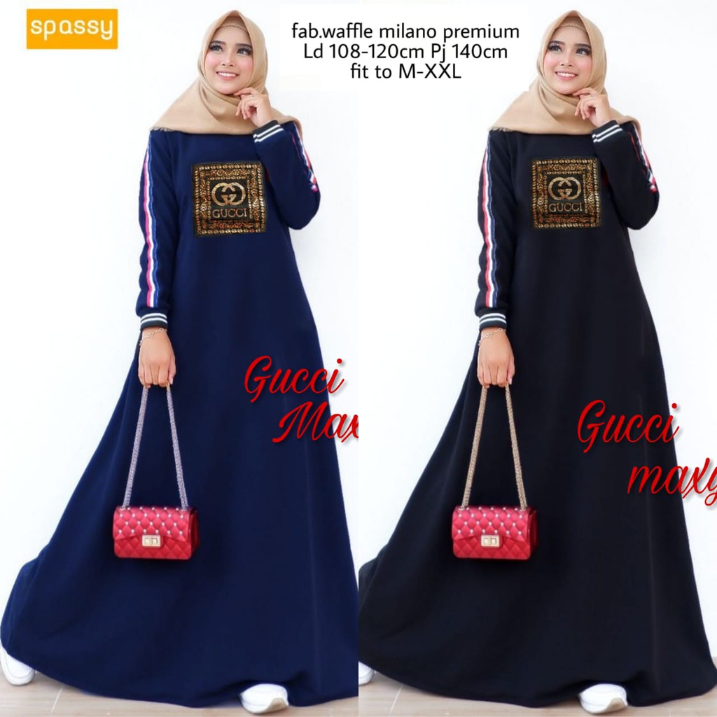 Gucci Mxi Dress By Spassy | Suplier Hijab Solo | Grosir