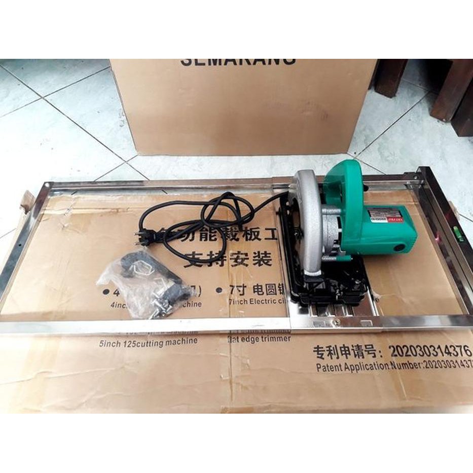 Portable track saw 7inch jig dudukan sliding mesin circular saw slider portabel mesin gergaji