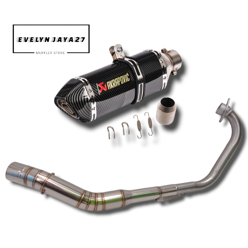 KNALPOT IMPORT TAIWAN AKRAPOVIC CARBON FULLSYSTEM VIXION R15 CBR 150 CB 150 GSX-R MX KING XABRE SONI