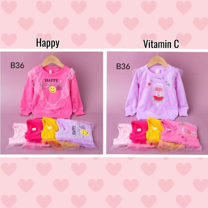 [4-9T] Sweater anak cewek import 4-9 tahun kerah mutiara import / baju atasan kaos sweater anak cewek usap import motif beruang teddy bear aplikasi bordir kerah mutiara