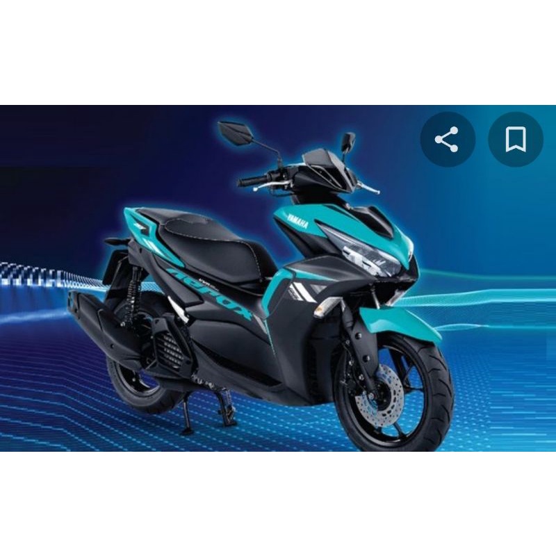 striping stiker les body Yamaha aerox 2021 hitam hijau bahan original