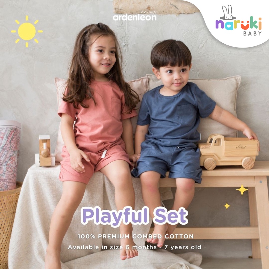 Ardenleon Playful Set Unisex Kids Arden Leon Setelan Kasual Anak