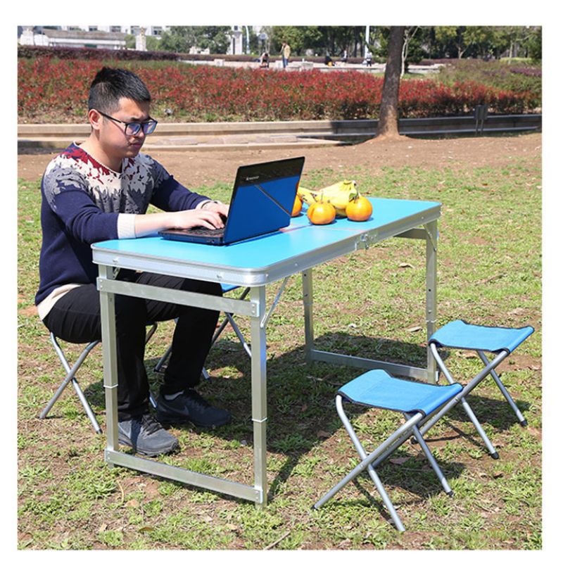 SET Meja Kursi Piknik Foldable Portable Aluminium / Meja Bangku Piknik Lipat