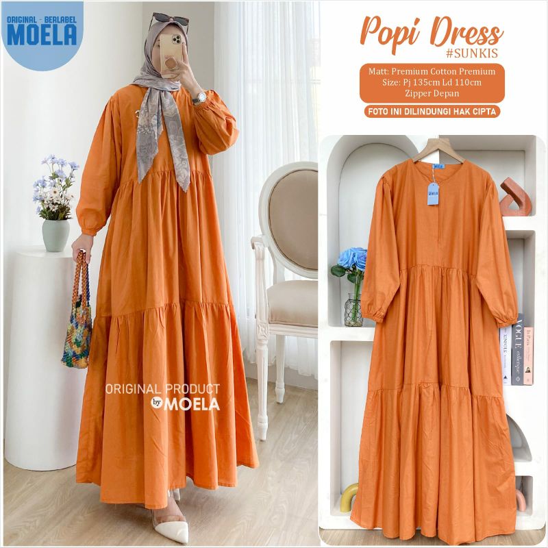 POPI DRESS / DRESS MAXI PREMIUM / DRESS KATUN RAYON