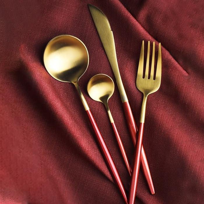 

ES set sendok garpu pisau stainless steel pisau steak set