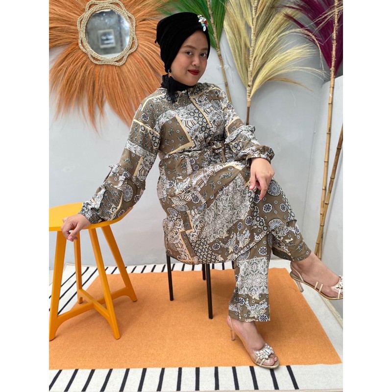 BATIK TUNIK - one set || zipper