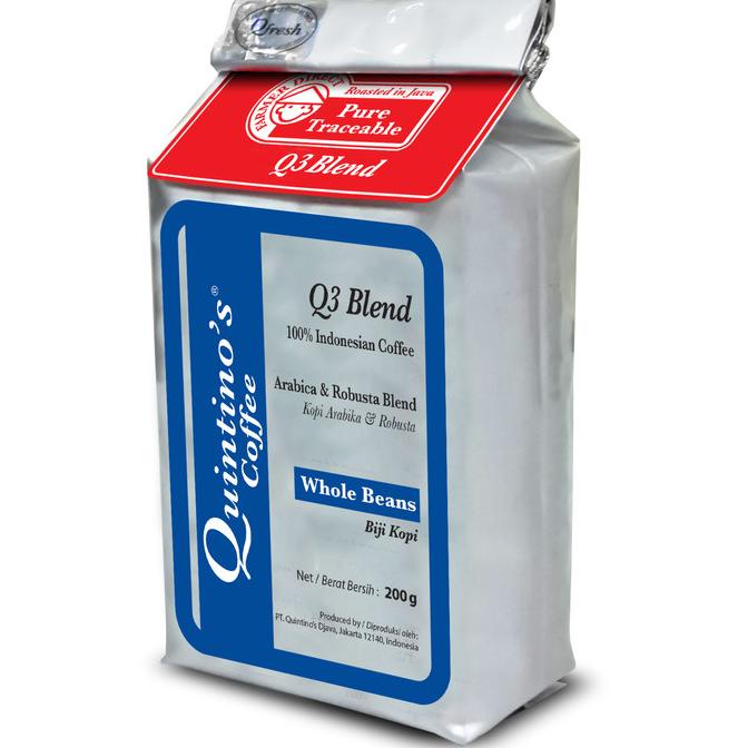 

BISA COD Quintino's Q3 Blend 200 gr whole bean /KOPI RUBE/KOPI KAPAL API/KOPI SLB/KOPI PEJUANG/KOPI BUBUK