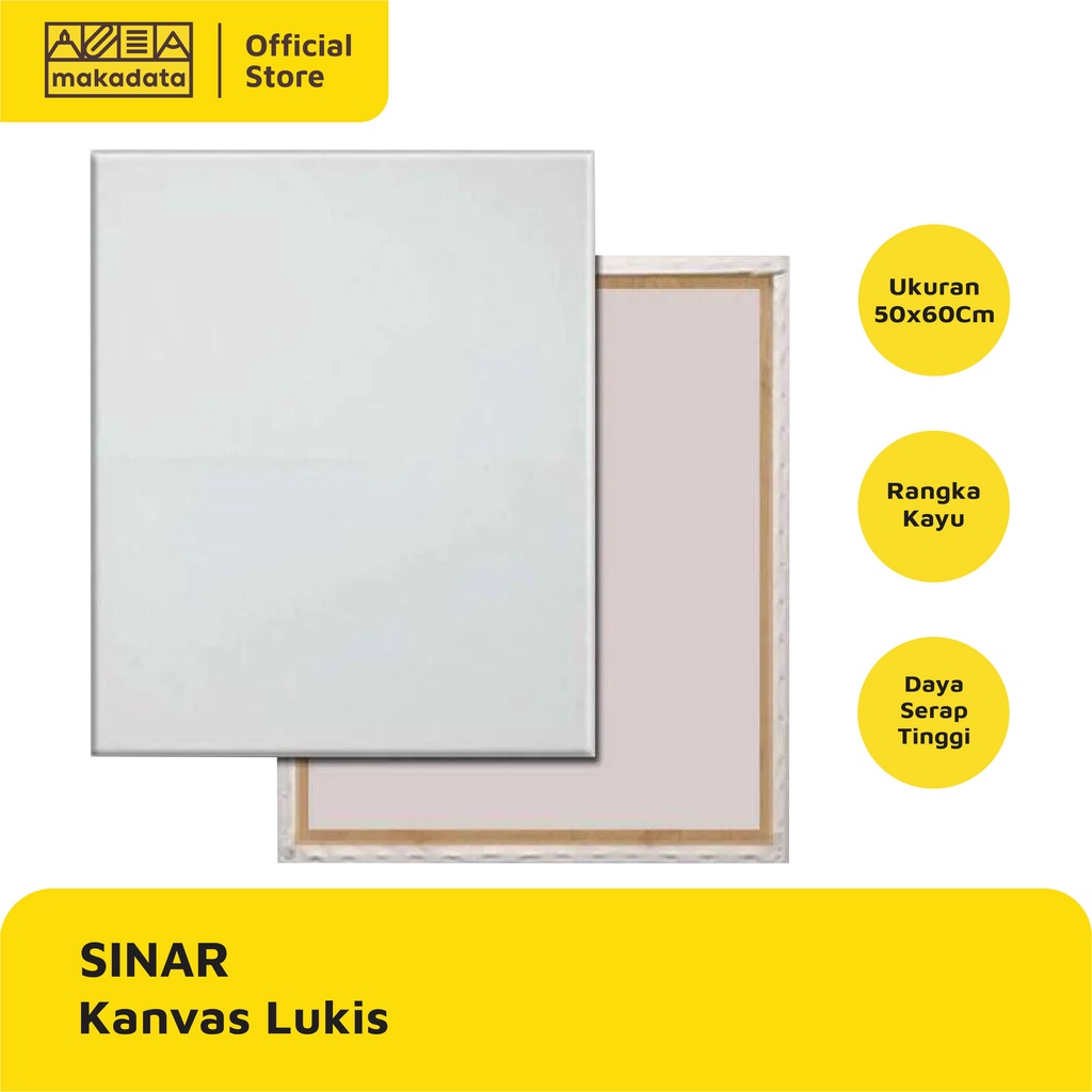 

KANVAS LUKIS SINAR PUTIH POLOS UKURAN 50 X 60 CM MURAH