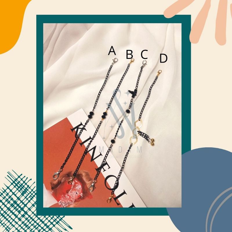 Konektor Masker Hijab / Konektor Rantai / Konektor Hijab Rantai