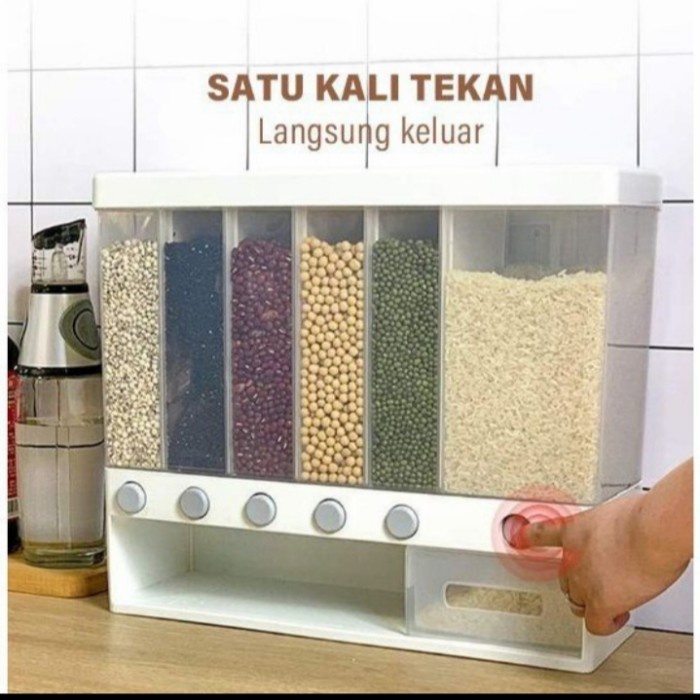 

Dispenser Beras Portable kacang sereal serbaguna/Cereal Box