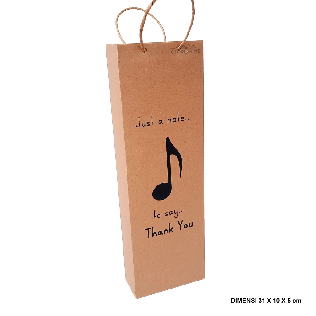 

Paper Bag Sablon 31 x 10 x 5 | Tas Jinjing Bahan Kraft Tebal 150gsm