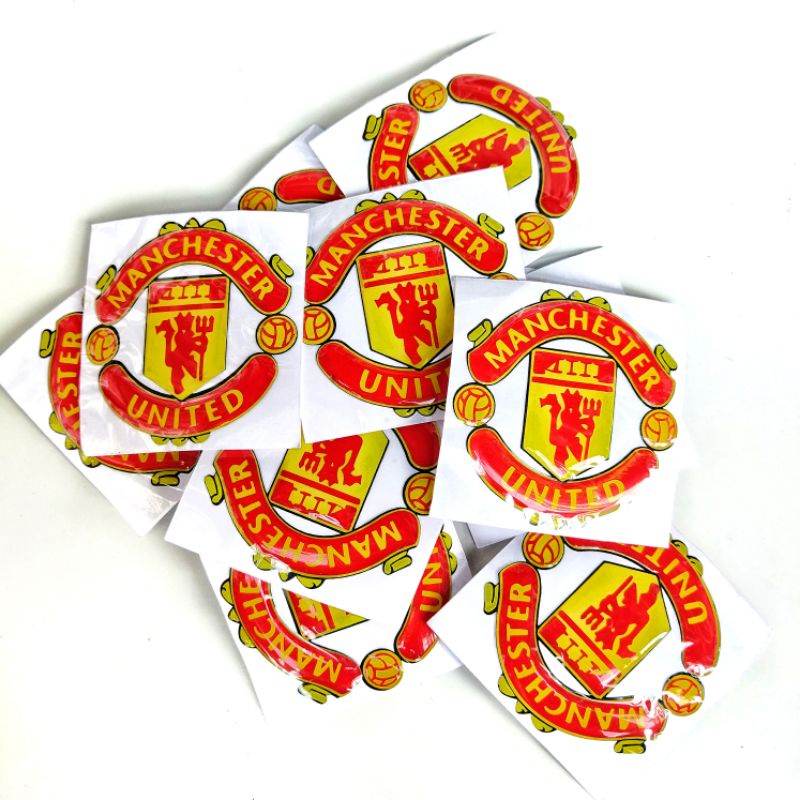 stiker timbul Logo Mancester united (M.U) stiker timbul emyu ceisya store
