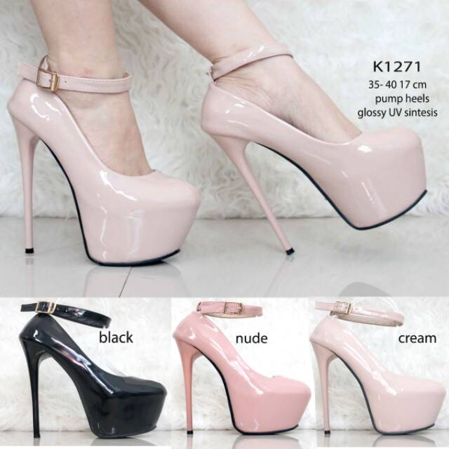 pump peeptoes shoes 17 cm heels