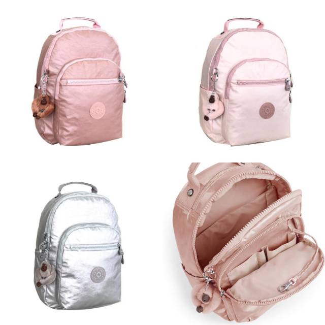 Kipling Seoul go Baby Backpack Metalic Small rose gold metallic pink tas original authentic asli
