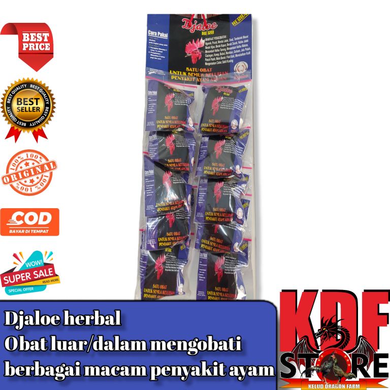 DJALOE HERBAL - Obat Segala Penyakit Ayam - 1 Renteng