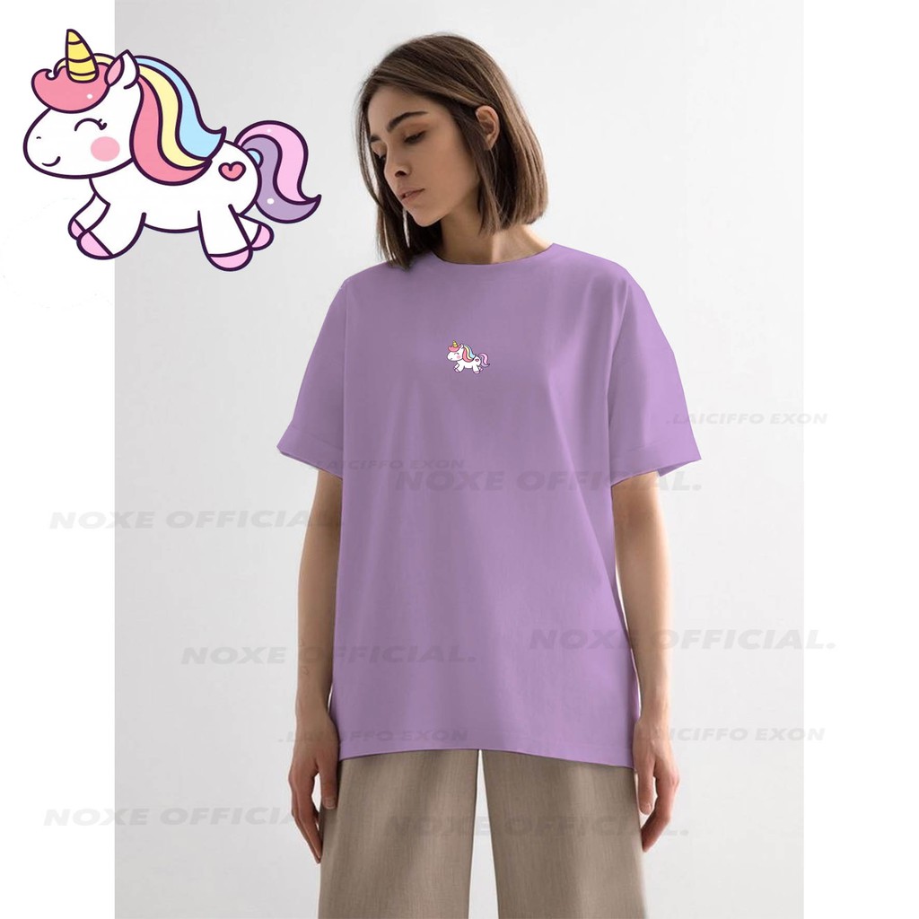 BAJU KAOS PRIA DAN WANITA / BAJU OVERSIZED / BIG SIZE TEE / KAOS UNISEX MOTID UNICORN