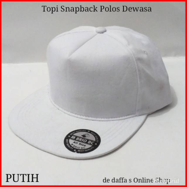 Topi Snapback Polos Dewasa Full Warna Bahan Rapel Distro Berkualitas - full warna